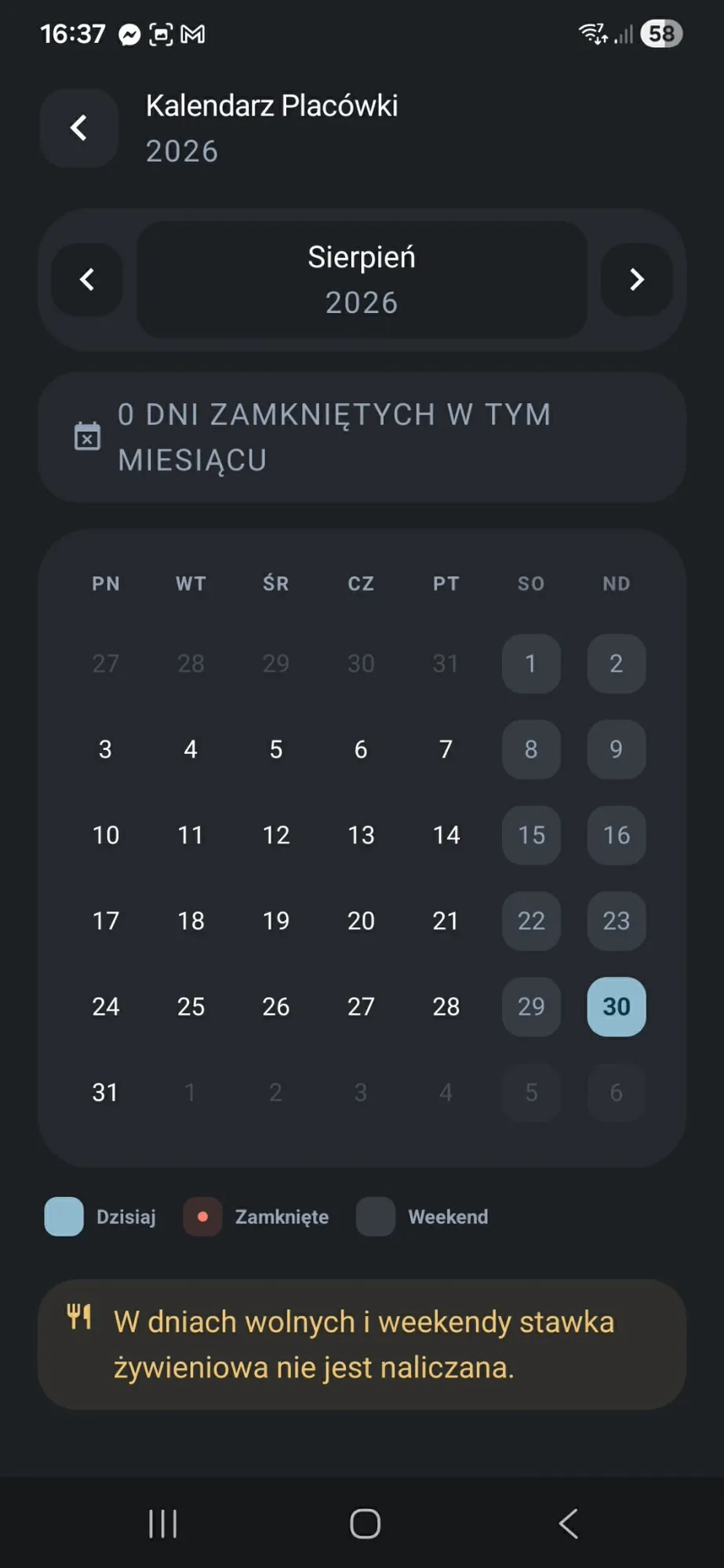 Set your holiday calendar once
