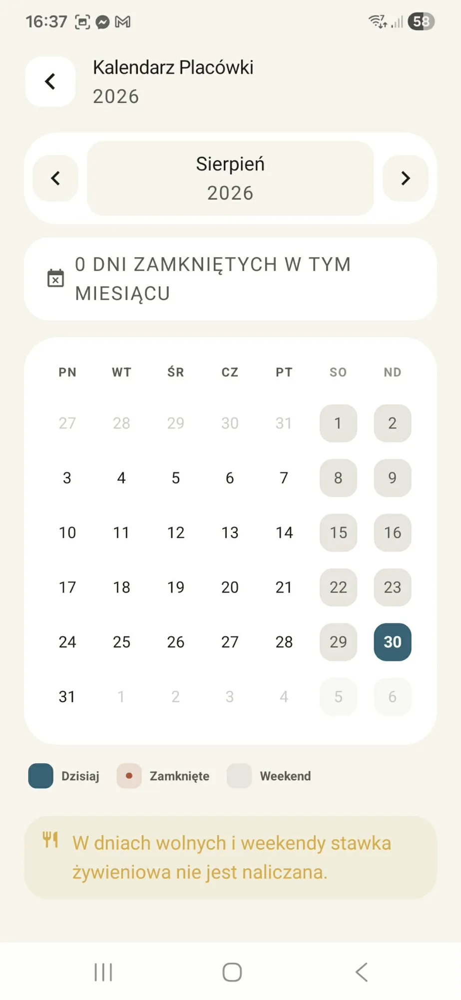 Set your holiday calendar once